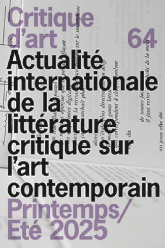 couverture du numero 64 de la revue critique dart