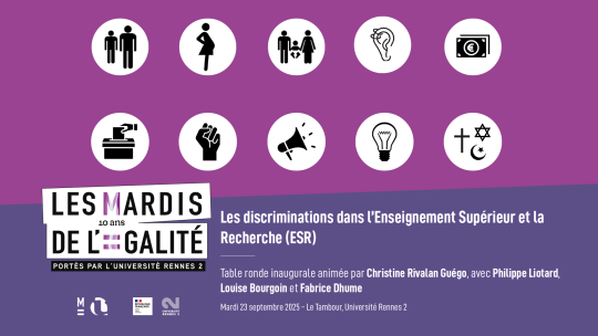Visuel Mardis de l'égalité - Les discriminations dans l’Enseignement Supérieur et la Recherche