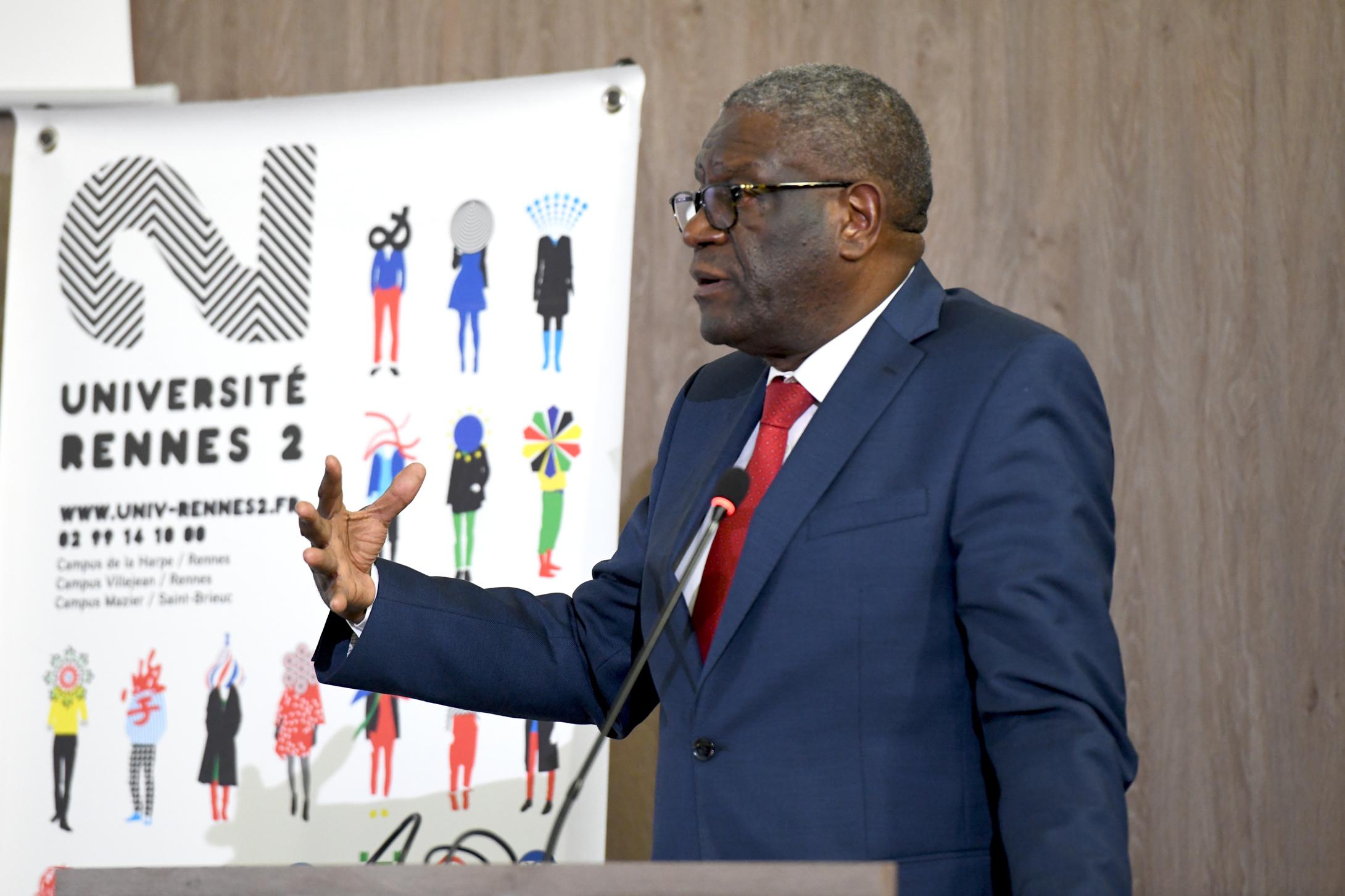 Portrait Denis Mukwege à Rennes 2