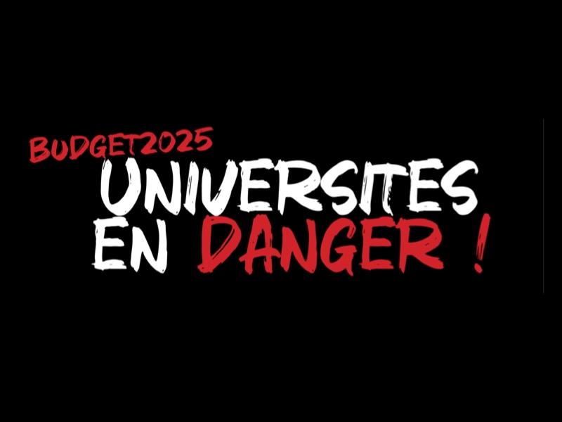 Visuel Budget 2025 - Universités en danger