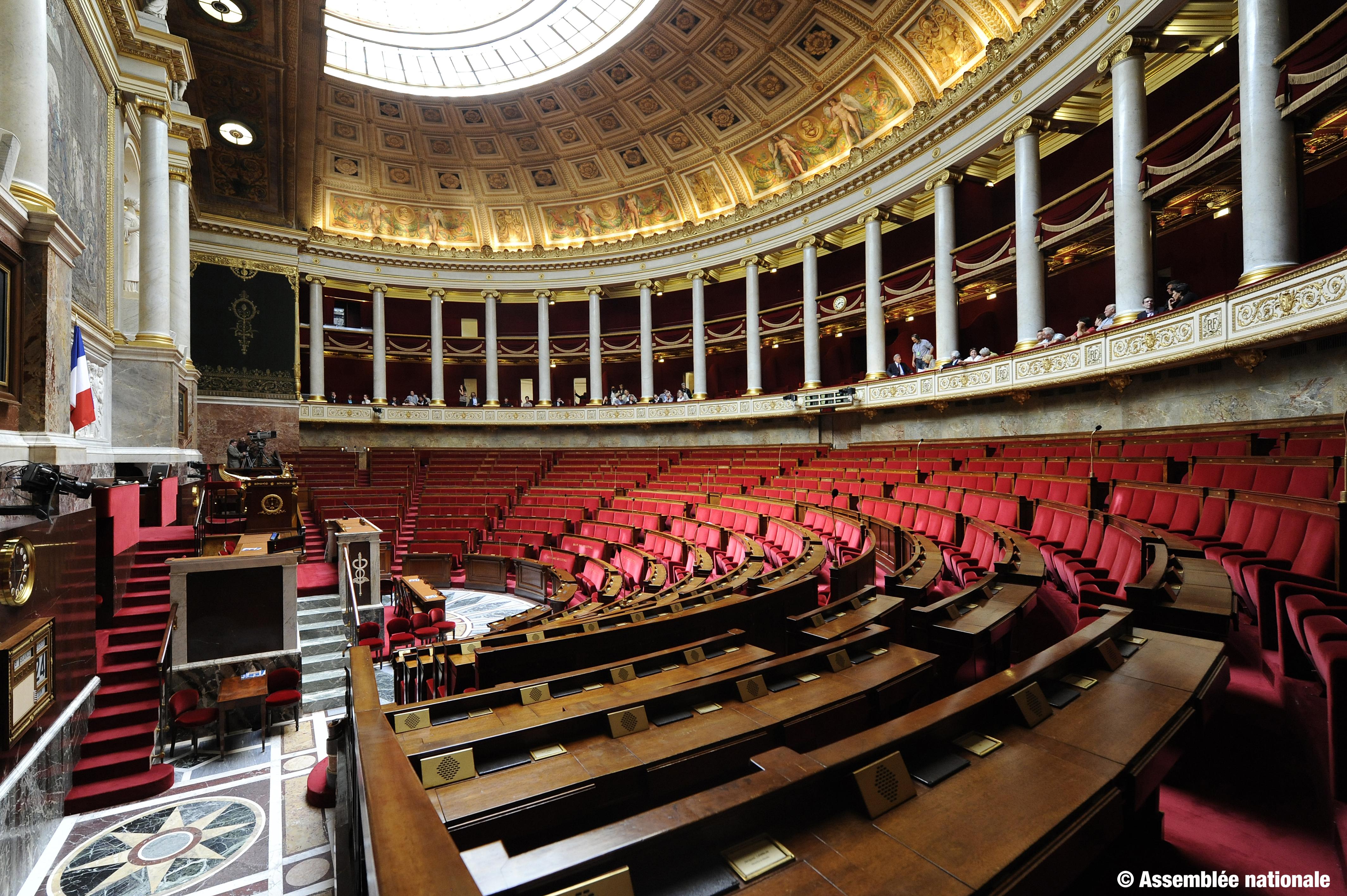 Photo de l'hémicycle de l'assemblée nationale