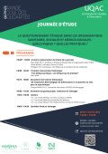 Affiche Journée d’étude "Le questionnement éthique dans les organisations sanitaires, sociales et médicosociale"