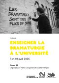 Affiche colloque "Enseigner la dramaturgie à l’université"