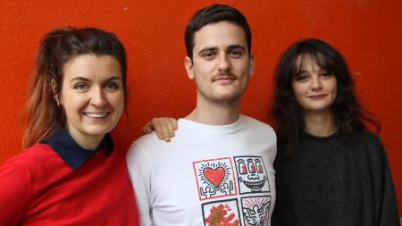 Zoe Stroebele, Serdar Rama et Laura Orgambide gagnants Cassini Hackathon
