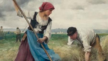 La récolte des foins. Huile sur toile.