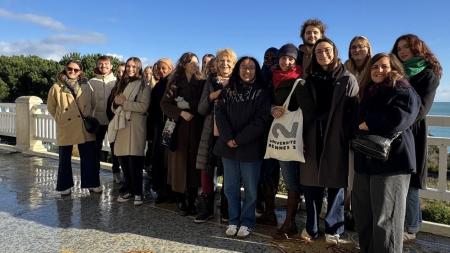 l'actuelle promotion de la licence pro, en visite à la Villa le Carhuel avec l'Office de tourisme de Binic-Etables sur Mer. Crédit photo : Céline SALAGNAD. 