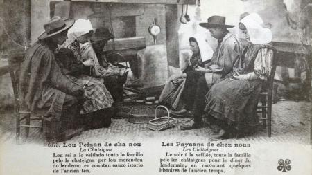 Une chanson en patois limousin. Carte postale ancienne.