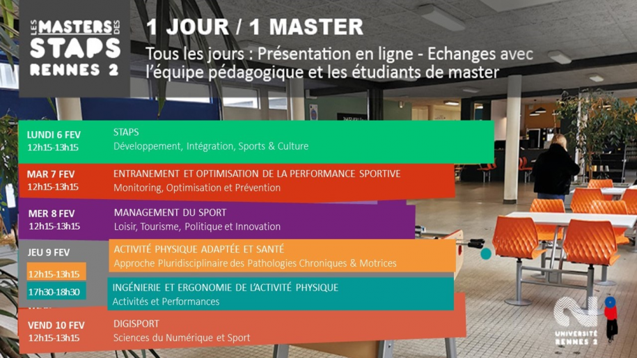 programme un jour un master