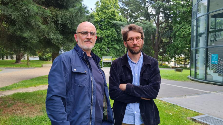 Arnaud Lepetit et Brieuc Bisson en mai 2023, campus Villejean