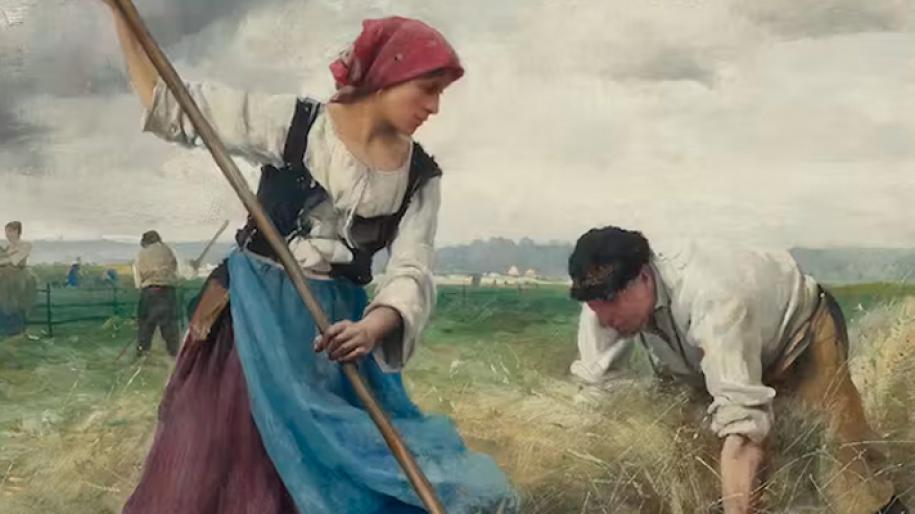 La récolte des foins. Huile sur toile