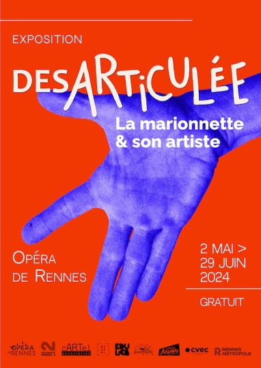 affiche de l'exposition DEsarticulée sur la marionnette