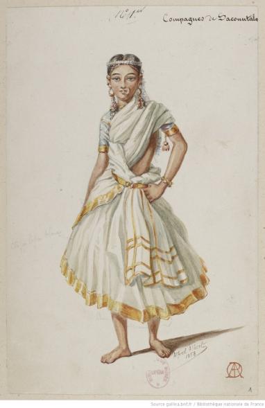 Alfred Albert, dessin de costume - ballet pantonime Sacountalâ