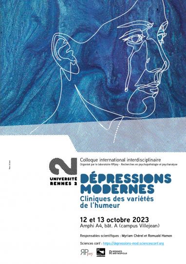Affiche du colloque Dépressions modernes. Cliniques des variétés de l'humeur 