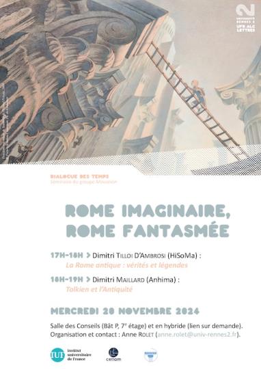 Affiche séminaire Rome imaginaire - Rome fantasmée