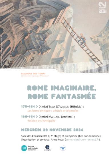 Affiche séminaire Rome imaginaire - Rome fantasmée