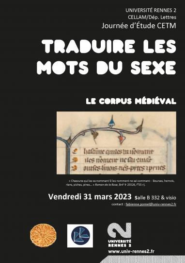 affiche journée d'étude traduire les mots du sexe