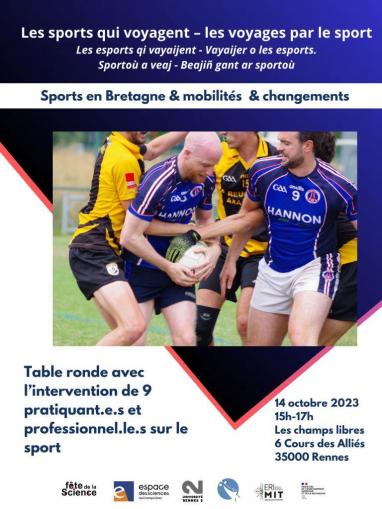 Affiche table ronde Les sports qui voyagent