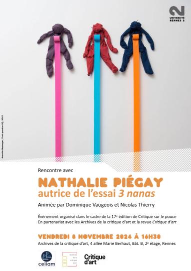 affiche rencontre Nathalie Piégay