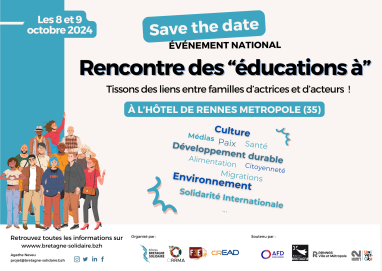 Affiche save the date "éducation à"