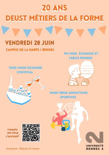 Affiche 20 ans DEUST Métiers de la forme