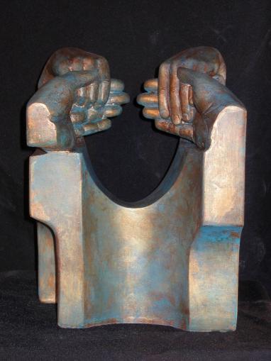 Sculpture d’Ana María Marín. Résine avec bain de bronze électrolytique