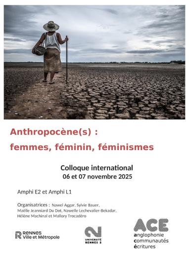 Affiche colloque international "Anthropocène(s) : femmes, féminin, féminismes"