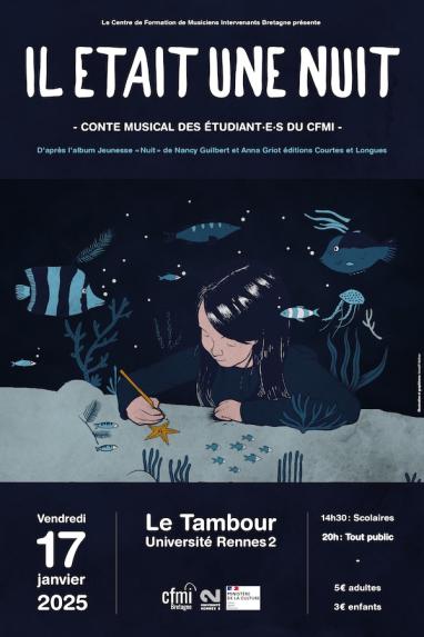 Affiche spectacle du CFMI : Il était une nuit