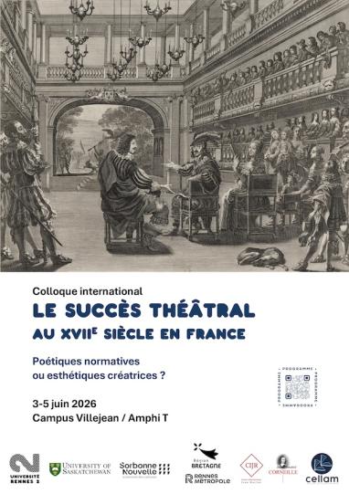 Affiche Colloque international "Le succès théâtral au XVIIe siècle en France"