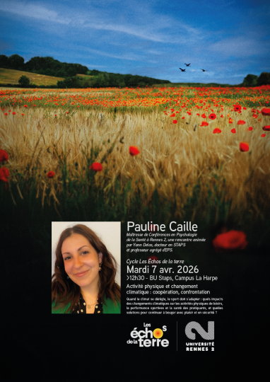 affiche de la rencontre montrant la photo de Pauline Caille