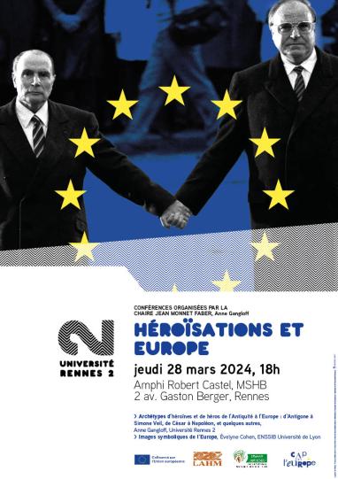 Affiche des conférences "Héroïsations et Europe"