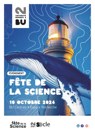 Affiche de la Fête de la science le 10 octobre à la BU centrale