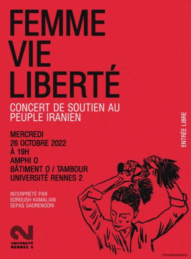 Affiche du concert Femme, Vie, Liberté