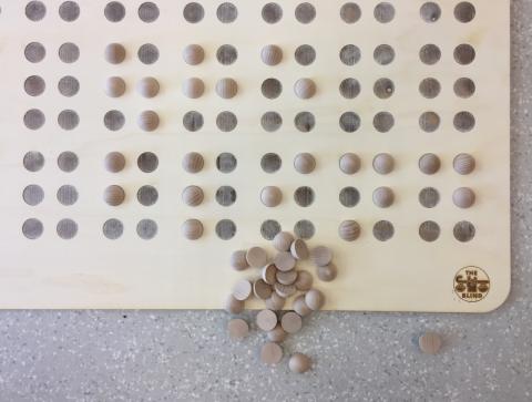 Photo Jeu braille en cours de création