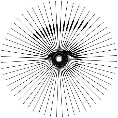 Visuel concours "Faites court 26 !" Création graphique : Benoit Gaudin un oeil avec des ondes