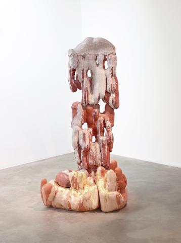 Exposition | Elsa Sahal au Musée des Beaux-Arts de Rennes L'alchimiste, Elsa Sahal, 2010 - 2016, céramique émaillée et parpaings. Crédit © Marc Domage