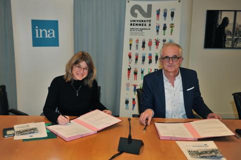 Christelle Molina (INA Bretagne Loire) et Marc Bergère (Université Rennes 2)