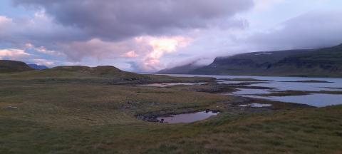 Vue du fjord Ísafjarðardjúp de l’île Æðey.