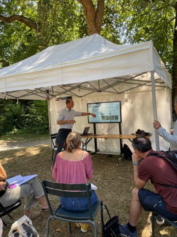 Jean Nabucet lors de l'inauguration