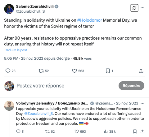 Capture de Tweet de Salomé Zourabichvili