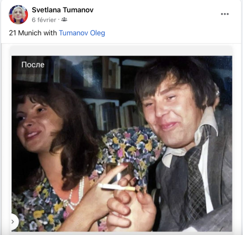 Photo prise à Munich d’Eta et Oleg Toumanov, peu après leur mariage.