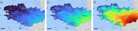 Cartographie du nombre de jours très chaud par an