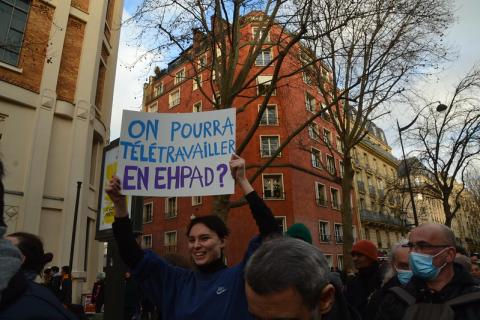 Manifestation pour la défense des retraites du 31 janvier 2023.  Jeanne Menjoule/Flickr, CC BY-NC-ND