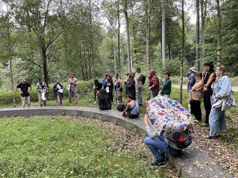 Mémorial du 22/03 réalisé par le Bureau Bas Smets dans la forêt de Soignes (Bruxelles