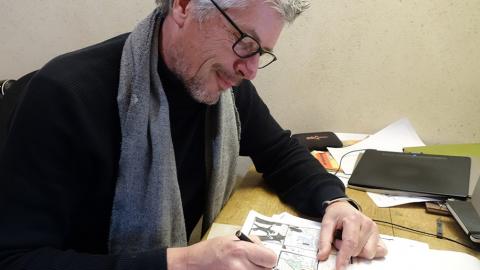 Joub dans son atelier 